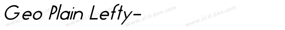 Geo Plain Lefty字体转换